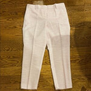Ann Taylor Raspberry and White Textured Pants